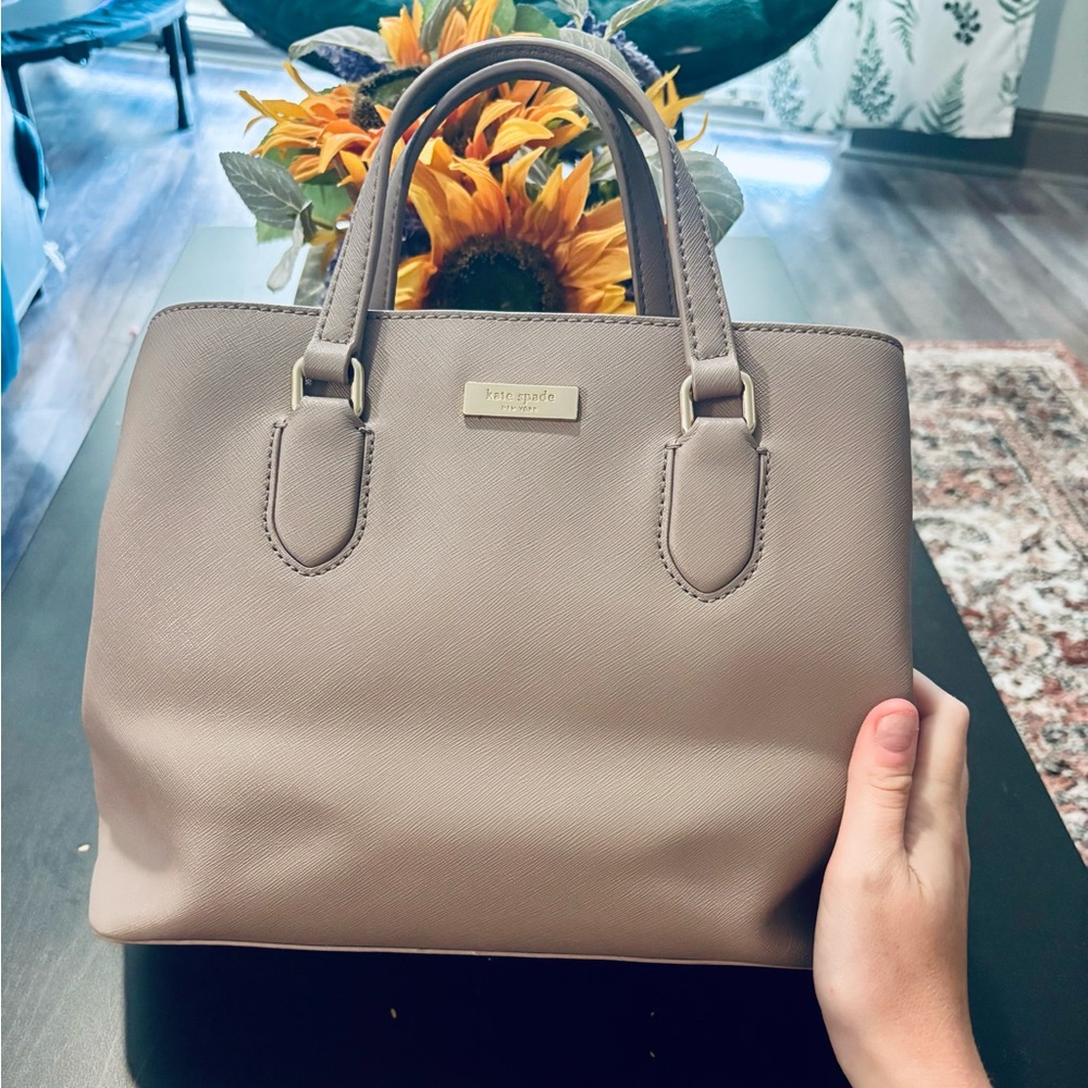 Kate Spade Grey Leather Purse WITH Strap